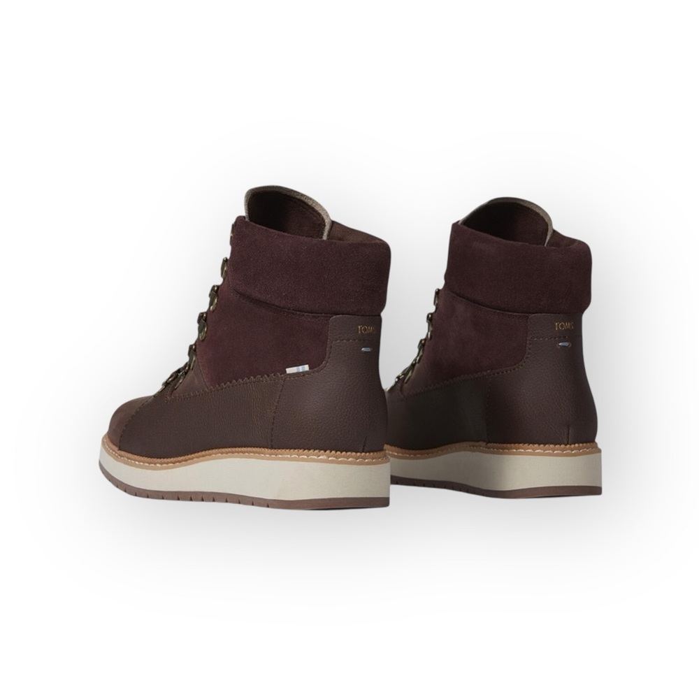 new Toms ☀︎︎ Mesa Waterproof Leather Bootie ☀︎︎ Hiking Boot ☀︎︎ Penny Brown ☀︎ - Picture 14 of 16